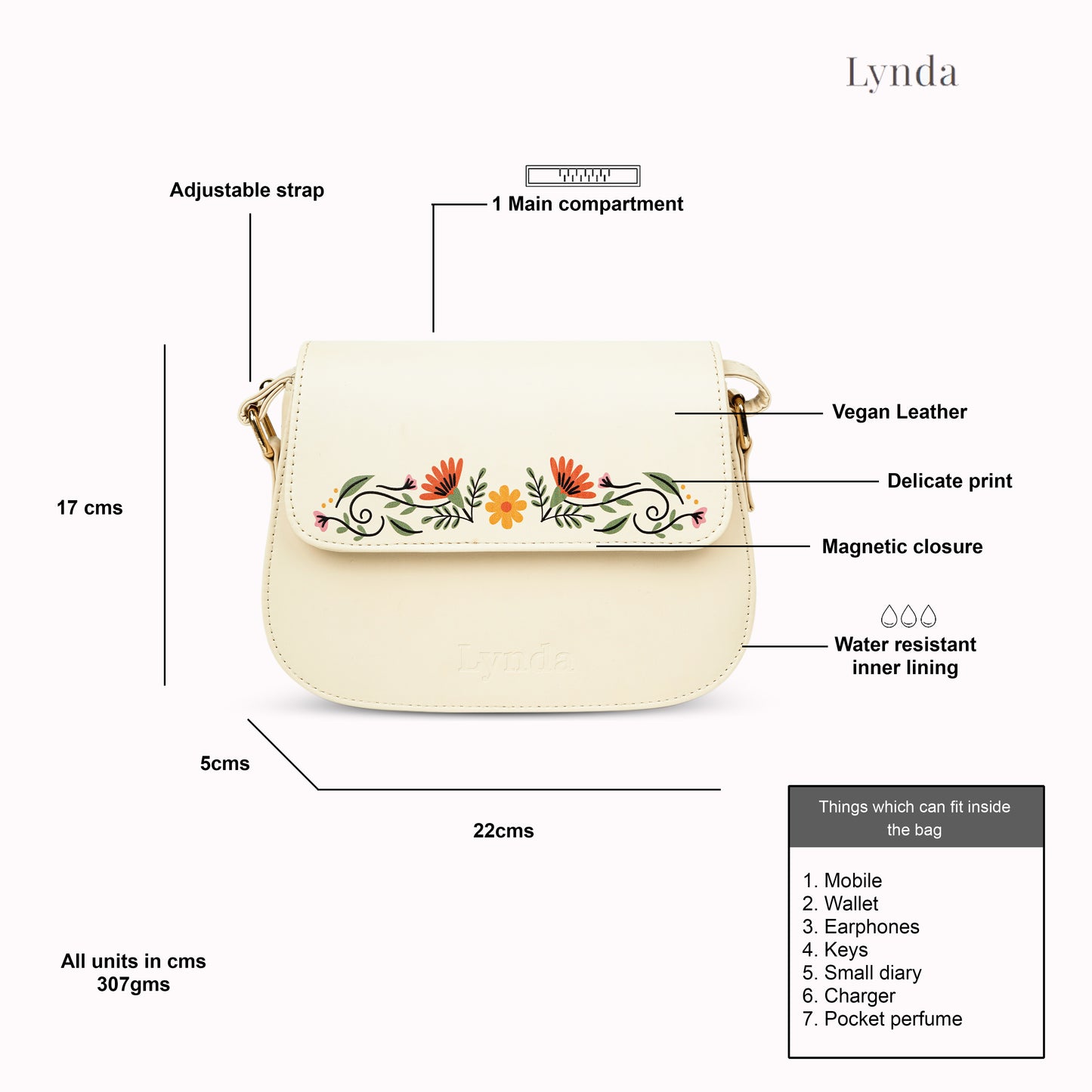 Wildflower whisper sling bag