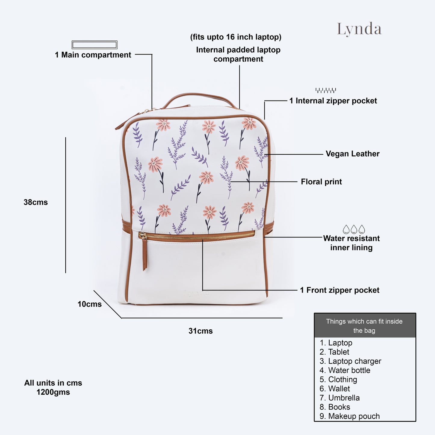 Tangerine bloom laptop bag