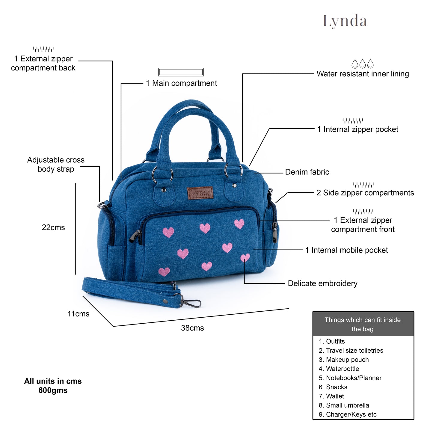 Sweetheart duffle bag