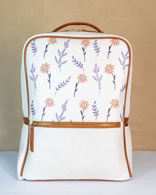 Tangerine bloom laptop bag - Lynda