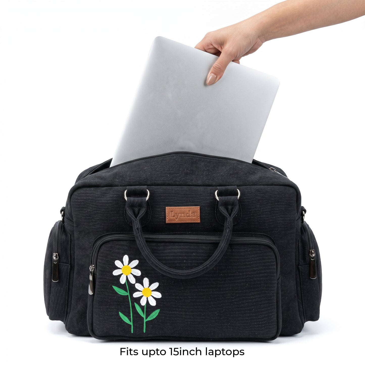 Daisy twinkle duffle bag - Black- LARGE