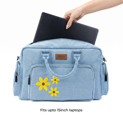 Bloom buddies duffle bag- Light Blue - Large