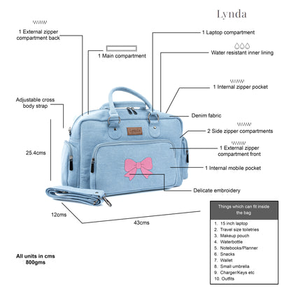 Pookie duffle bag - Light blue- LARGE