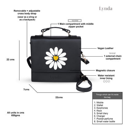 Sunnyside embroidery backpack/sling bag