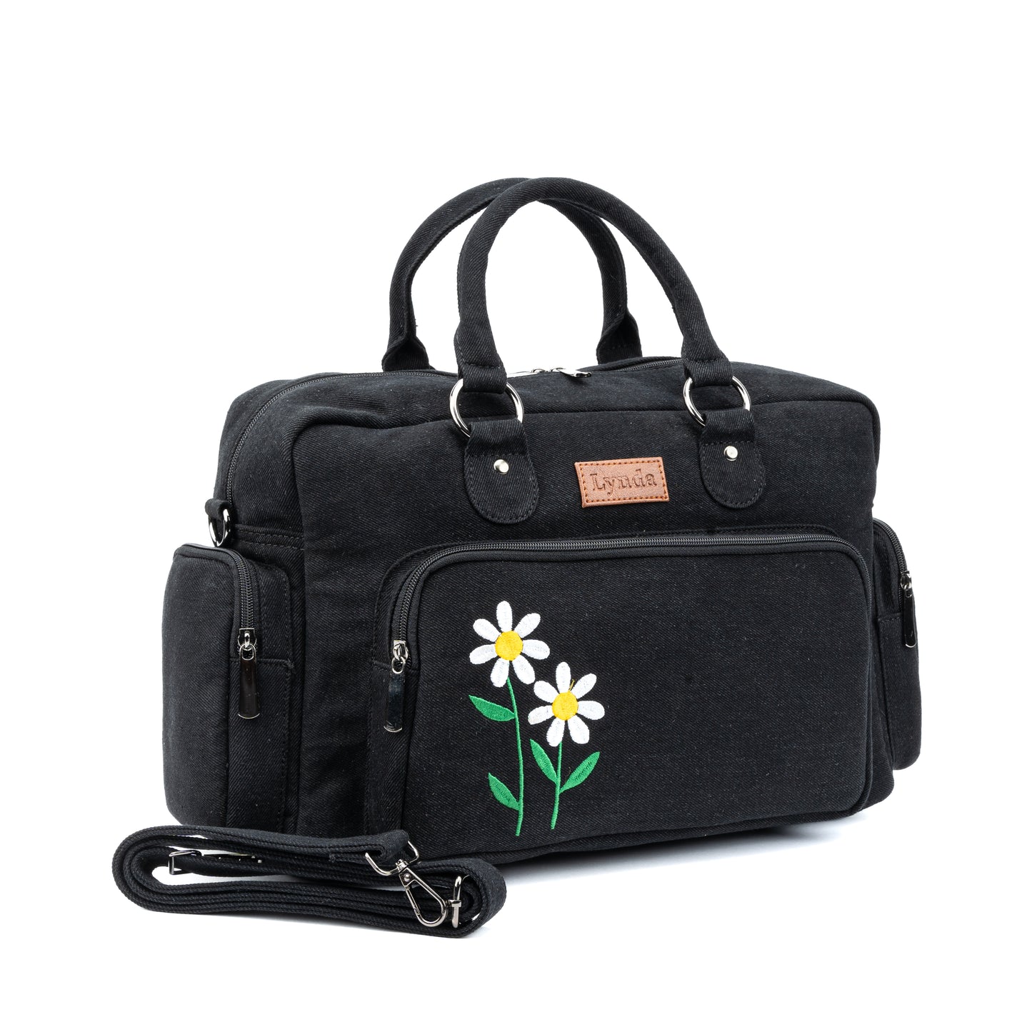 Daisy twinkle duffle bag - Black- LARGE