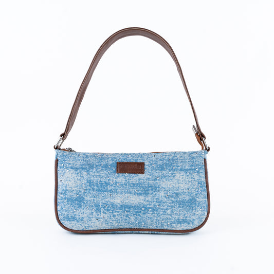 Stone blue muse shoulder bag