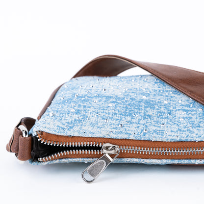 Stone blue muse shoulder bag