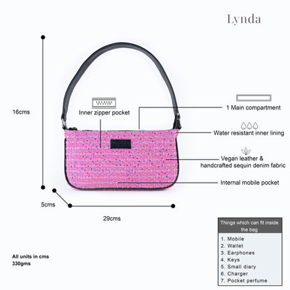 Pink stardust shoulder bag