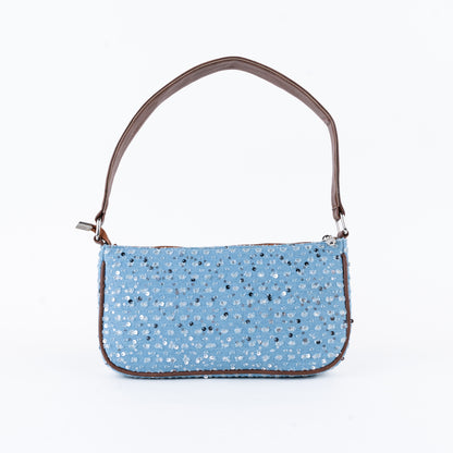 Starry denim shoulder bag