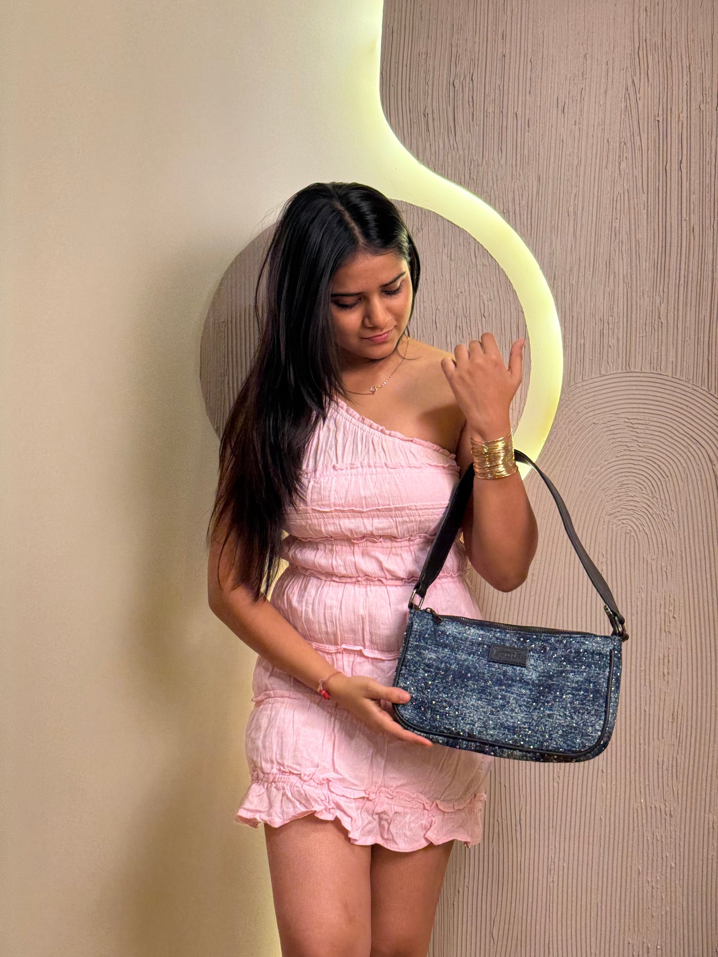 Midnight stone shoulder bag