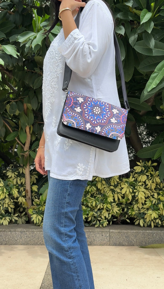 Blooming mandala sling bag