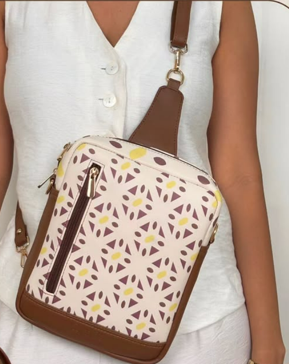 Mocha bloom travel bag - Lynda