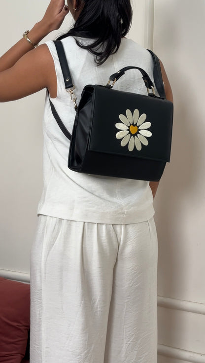 Sunnyside embroidery backpack/sling bag - Lynda