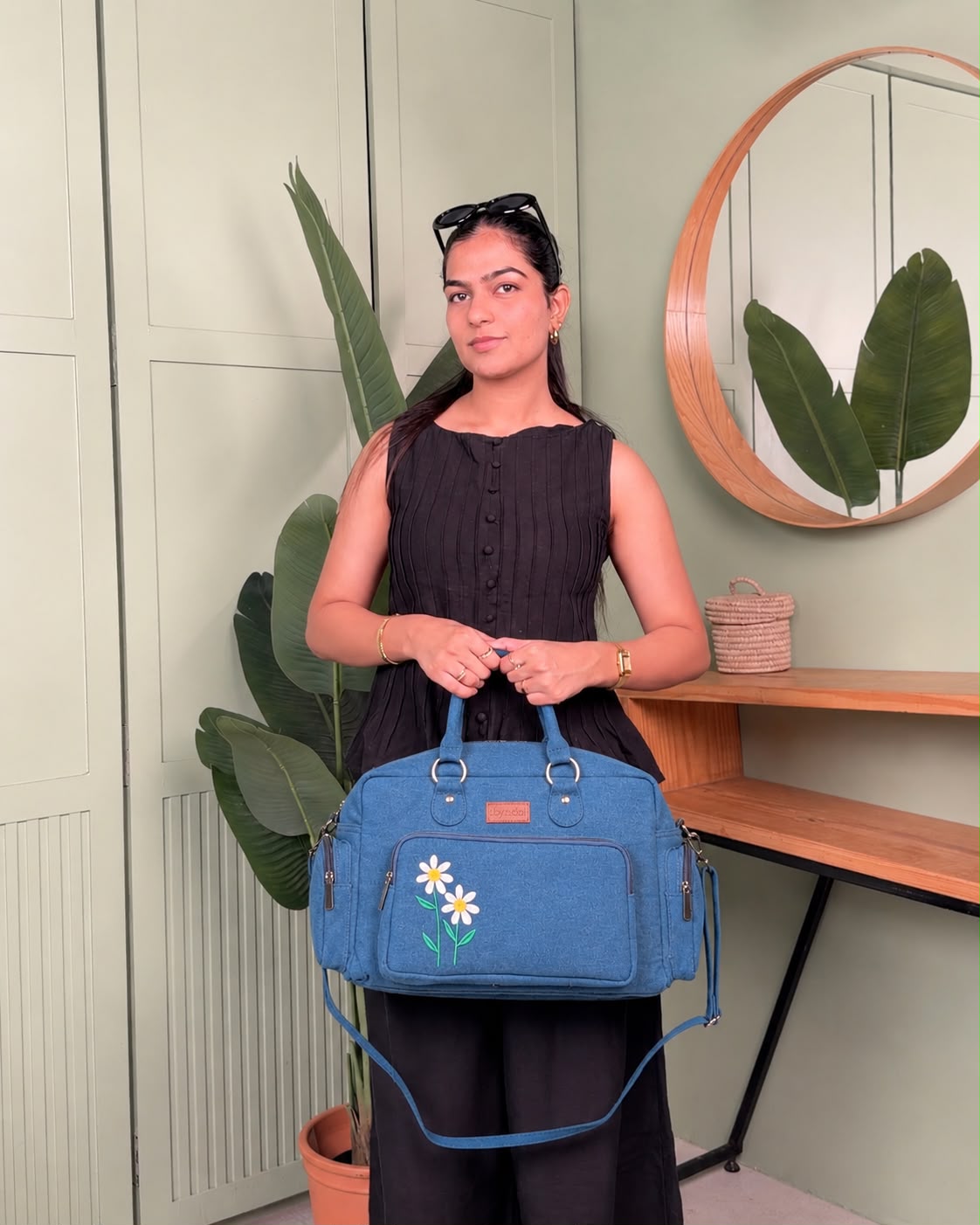 Daisy twinkle duffle bag - Dark blue - LARGE