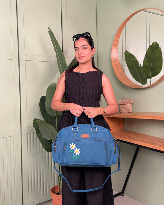 Daisy twinkle duffle bag - Dark blue - LARGE