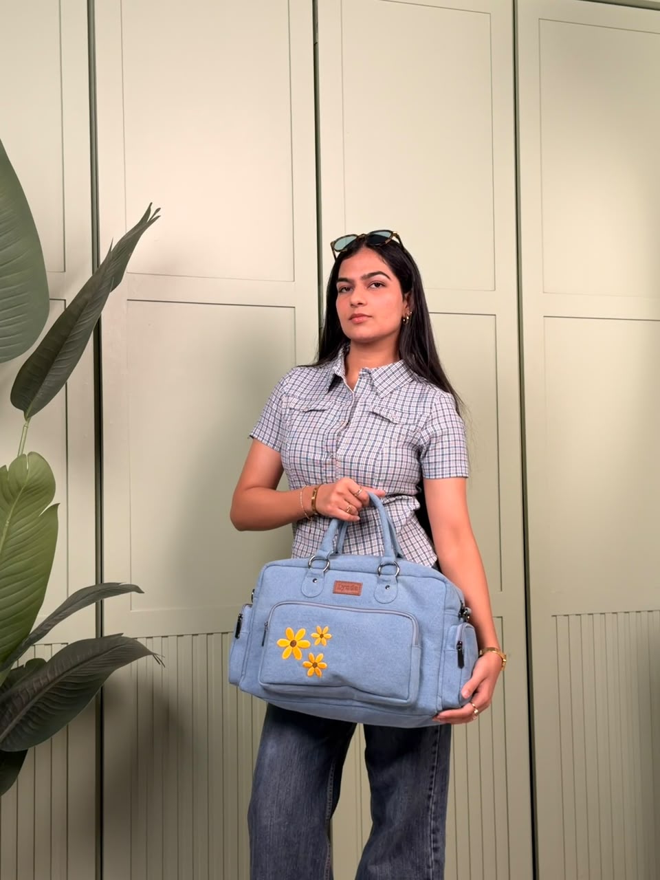 Bloom buddies duffle bag- Light Blue - Large